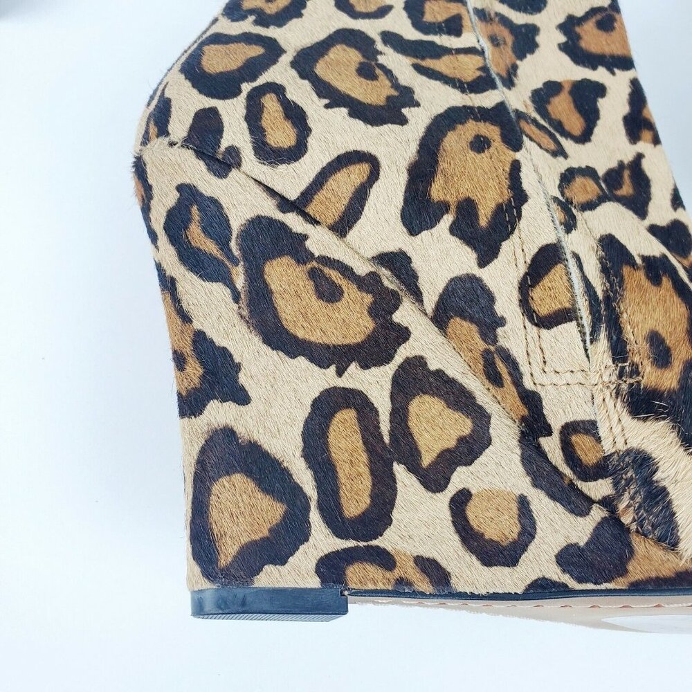 Sam Edelman Women's Wilma Leopard Print Calf Pony Hair Ankle Booties Sz 8M NWOB - Picture 6 of 10
